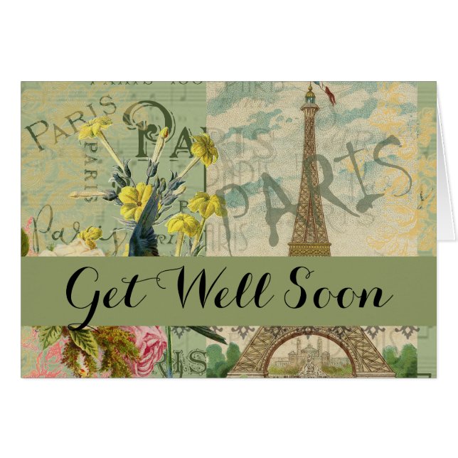 Parijs Frankrijk Travel Graphic Collage (Voorkant Horizontaal)