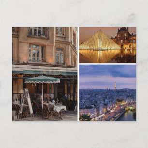 Parijs Frankrijk Uitnodiging Briefkaart
