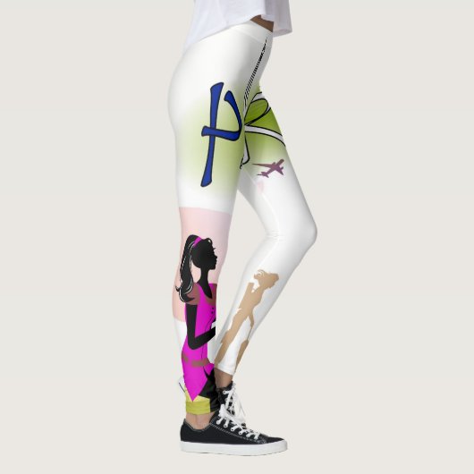 Parijs Frankrijk Vakantie Leggings (Rechts)