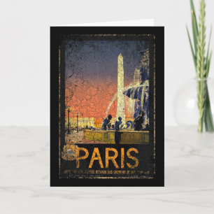 Parijs Frankrijk Vakantie Vintage Retro Reizen Vak Kaart
