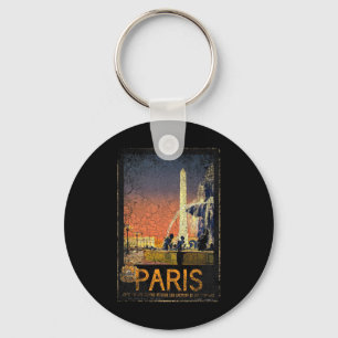 Parijs Frankrijk Vakantie Vintage Retro Reizen Vak Sleutelhanger
