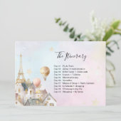 Parijs Frankrijk Verjaardag Paspoort Invoegen Kaart (Staand voorkant)