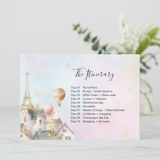 Parijs Frankrijk Verjaardag Paspoort Invoegen Kaart (Staand voorkant)