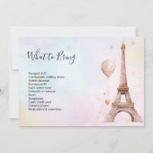 Parijs Frankrijk Verjaardag Paspoort Invoegen Kaart (Achterkant)