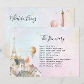 Parijs Frankrijk Verjaardag Paspoort Invoegen Kaart (Voorkant / Achterkant)