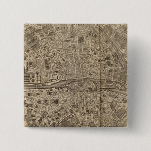 Parijs Frankrijk Vierkante Button 5,1 Cm