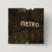 Parijs, Frankrijk Vierkante Button 5,1 Cm (Voorkant)