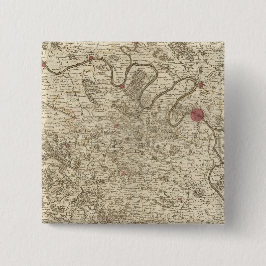 Parijs Frankrijk Vierkante Button 5,1 Cm (Voorkant)