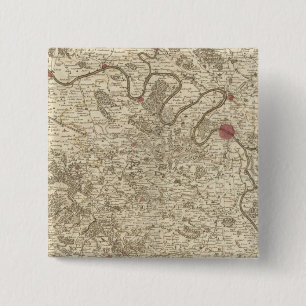 Parijs Frankrijk Vierkante Button 5,1 Cm