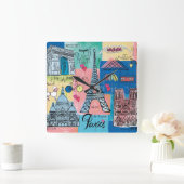 Parijs, Frankrijk Vierkante Klok (Huis)