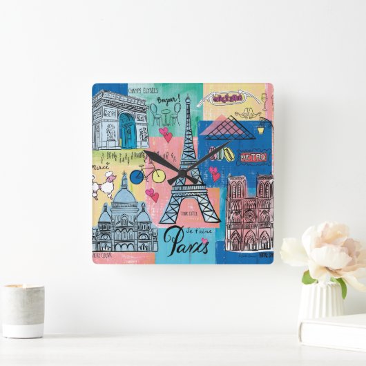 Parijs, Frankrijk Vierkante Klok (Huis)