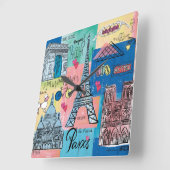 Parijs, Frankrijk Vierkante Klok (Hoek)