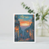 Parijs Frankrijk Vintage Beroemde Reisplaats Briefkaart (Staand voorkant)