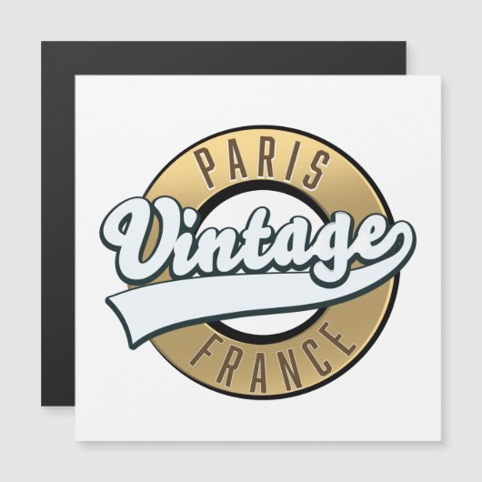 Parijs Frankrijk vintage logo (Voorkant / Achterkant)