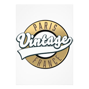 Parijs Frankrijk vintage logo Foto Afdruk