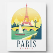 Parijs Frankrijk Vintage Reis Romantisch Fotoplaat (Voorkant)