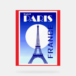 Parijs, Frankrijk vintage reisposter Acryl Bord