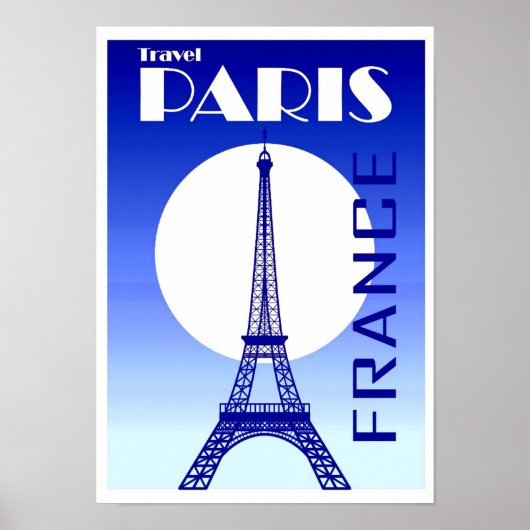 Parijs, Frankrijk vintage reisposter Poster (Voorkant)