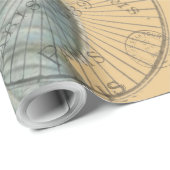 Parijs Frankrijk Vintage Reizen Kleurrijk Kunstwer Cadeaupapier (Rol Hoek)