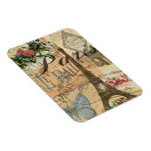 Parijs Frankrijk Vintage Reizen Kleurrijk Kunstwer Magneet (Rechterzijde)