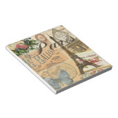 Parijs Frankrijk Vintage Reizen Kleurrijk Kunstwer Notitieblok (Schuin)