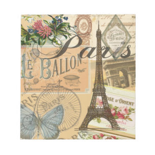 Parijs Frankrijk Vintage Reizen Kleurrijk Kunstwer Notitieblok