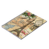 Parijs Frankrijk Vintage Reizen Kleurrijk Kunstwer Notitieboek (Linkerzijde)