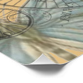 Parijs Frankrijk Vintage Reizen Kleurrijk Kunstwer Perfect Poster (Hoek)