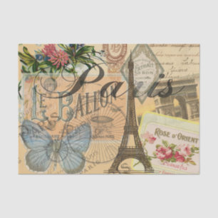 Parijs Frankrijk Vintage Reizen Kleurrijk Kunstwer Tissuepapier