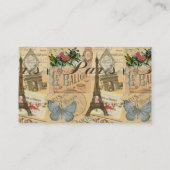 Parijs Frankrijk Vintage Reizen Kleurrijk Kunstwer Visitekaartje (Achterkant)