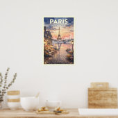 Parijs Frankrijk Vintage Reizen Poster (Keuken)