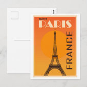 Parijs, Frankrijk Vintage Travel Poster Briefkaart (Voorkant / Achterkant)