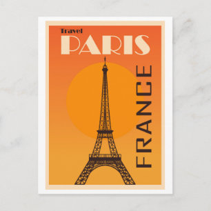 Parijs, Frankrijk Vintage Travel Poster Briefkaart