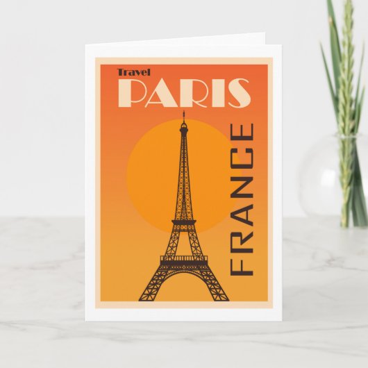 Parijs, Frankrijk Vintage Travel Poster Kaart (Voorkant)
