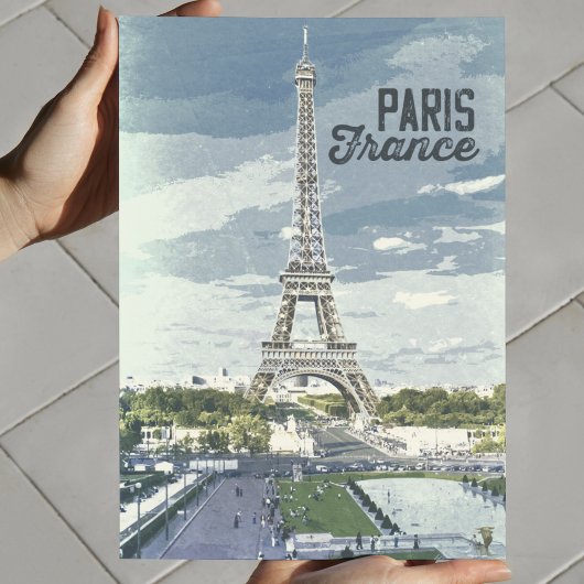Parijs Frankrijk Vintage World Travel Retro Art Poster
