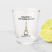 Parijs Frankrijk Vriendinnen Birthday Party Trip Shot Glas (Voorkant)