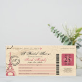  Parijs Frankrijk Vrijgezellenfeest Boarding Pass Kaart (Staand voorkant)