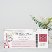  Parijs Frankrijk Vrijgezellenfeest Boarding Pass Kaart (Staand voorkant)