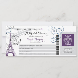 Parijs Frankrijk Vrijgezellenfeest Boarding Pass Kaart