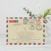 Parijs Frankrijk World Traveler Airmail Vrijgezell Kaart (Staand voorkant)