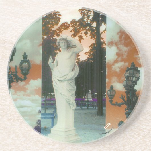 Parijs Frankrijk Zandsteen Onderzetter (Voorkant)