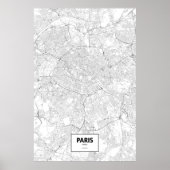 Parijs, Frankrijk (zwart op wit) Poster (Voorkant)