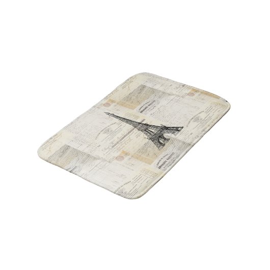  Parijs Frans Ephemera Bath Rug Badmat (Gekanteld)