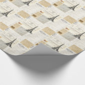  Parijs Frans Ephemera Wrapping Paper Cadeaupapier (Hoek)