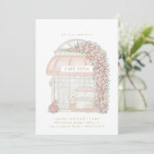 Parijs Frans Parijse Cafe Meisjes Verjaardag Kaart (Staand voorkant)