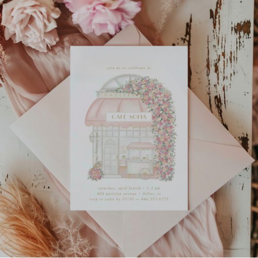 Parijs Frans Parijse Cafe Meisjes Verjaardag Kaart