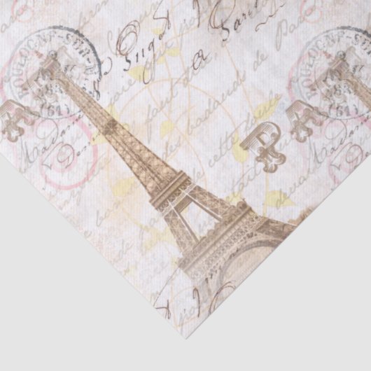 Parijs  Frans schrijfpapier met roze tefstof Tissuepapier