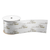 Parijs Frans Script Ribbon Satijnen Lint (Spoel)