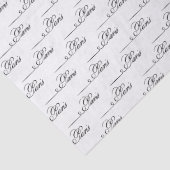 Parijs Frans Script Tissue Paper Tissuepapier (Detail)