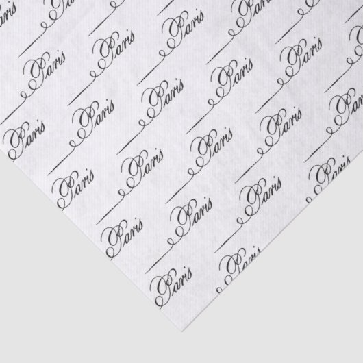  Parijs Frans Script Tissue Paper Tissuepapier (Detail)